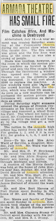 Armada Theatre - 13 Jul 1920 Small Fire (newer photo)